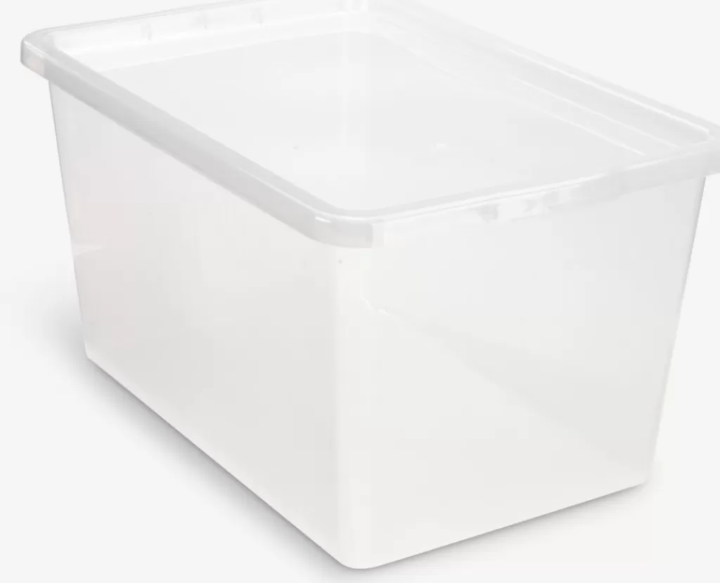 Cheap BASIC BOX Aufbewahrungsbox 52L m/Deckel transparent