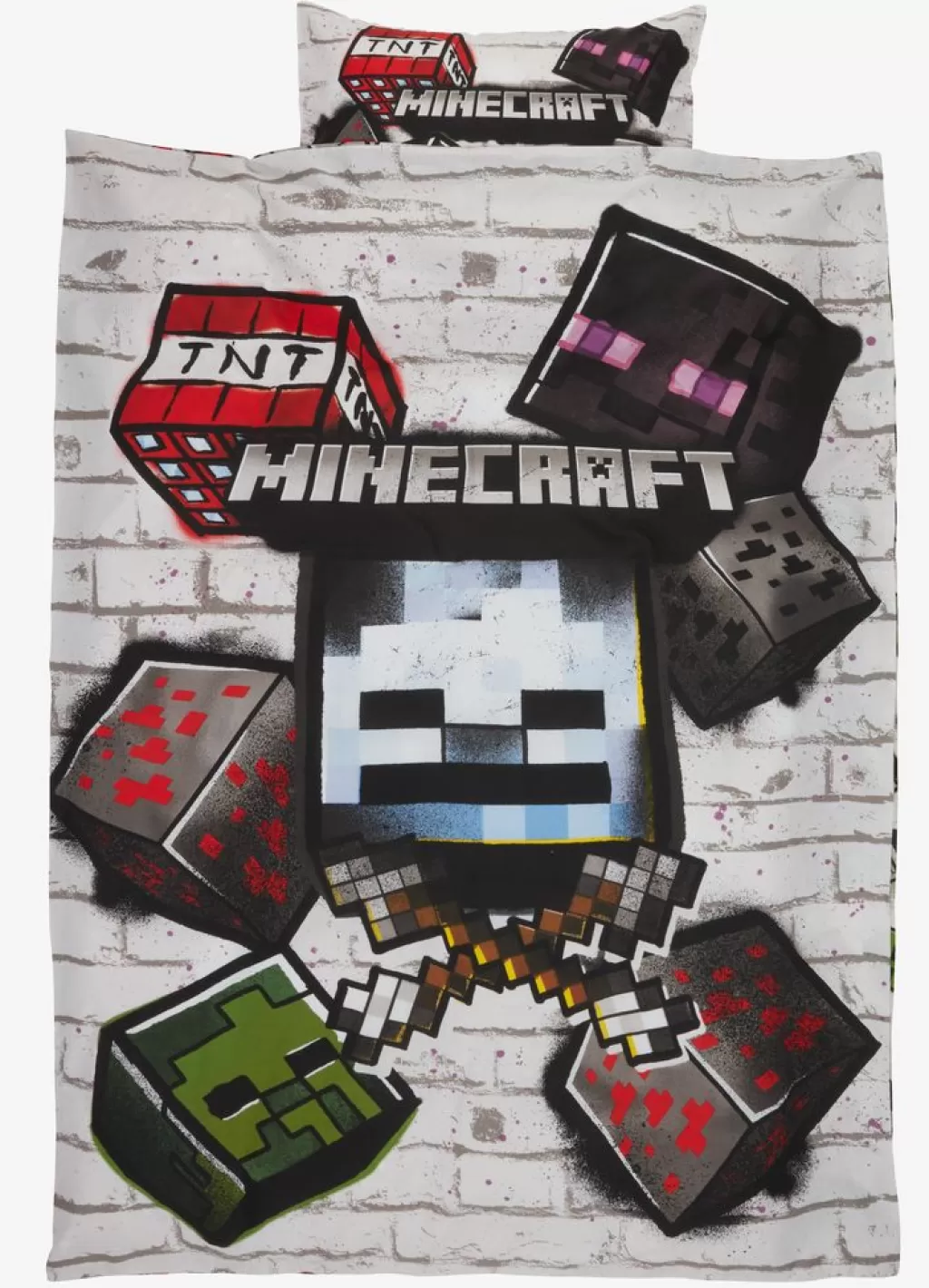 Flash Sale MINECRAFT Bettwäsche 135x200 grau