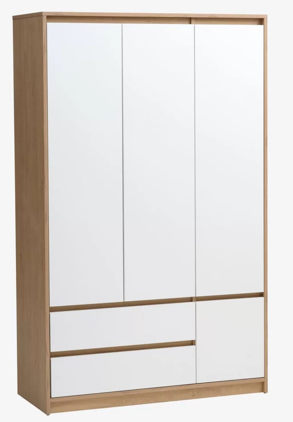 Outlet BILLUND Kleiderschrank 119x193 weiß/eiche Weiß+Eiche