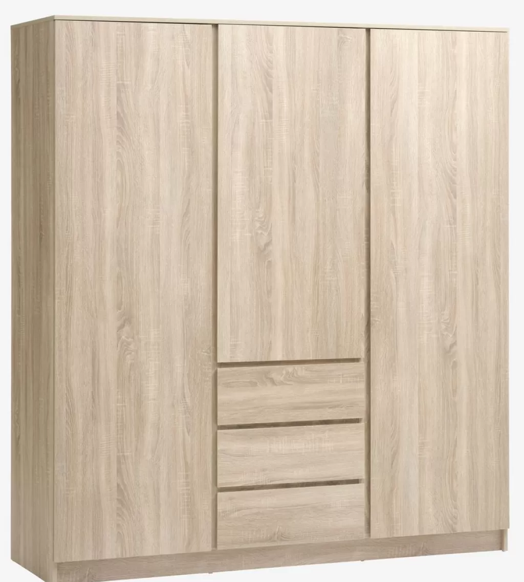 Discount LIMFJORDEN Kleiderschrank 180x200 kombi hell eichefarben HelleEiche