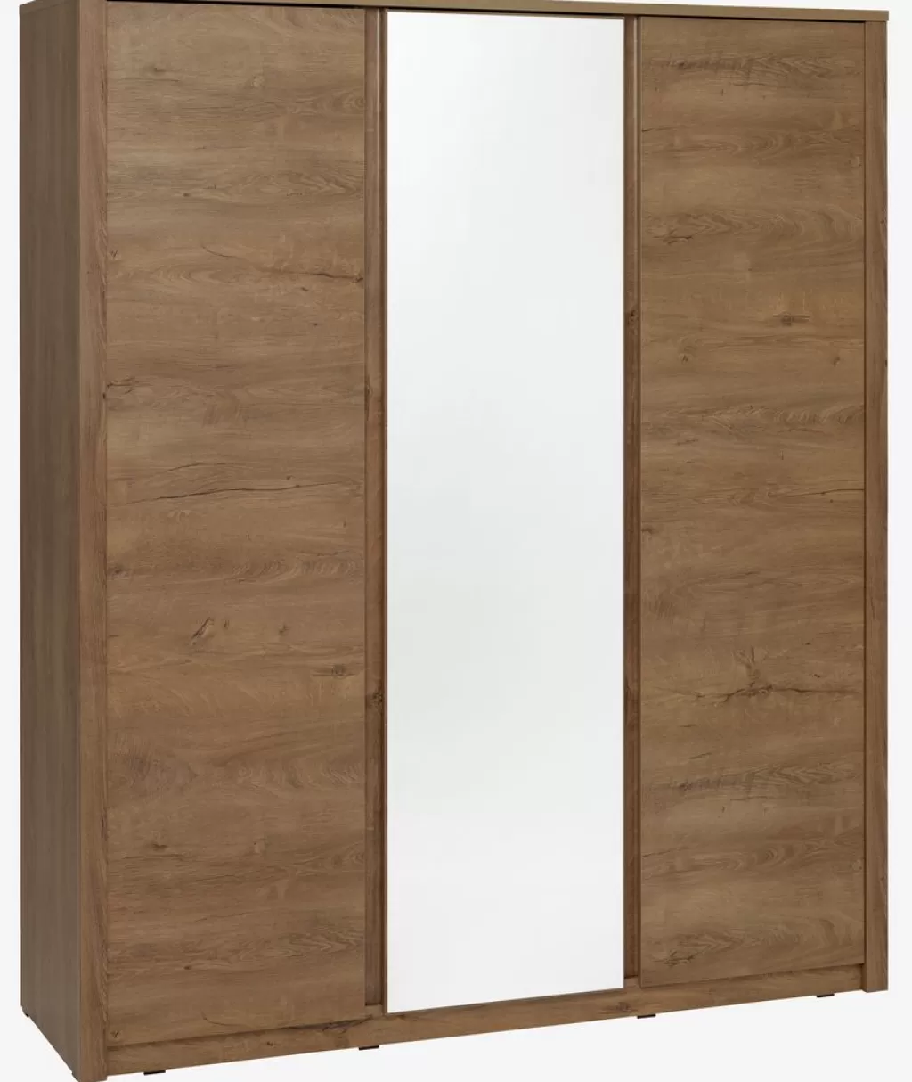 Store VEDDE Kleiderschrank 167x197 mit Spiegel wild Eiche