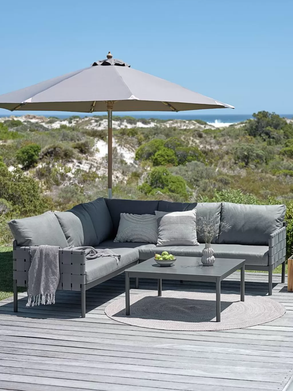 New IANO Lounge-Set 5 Personen grau