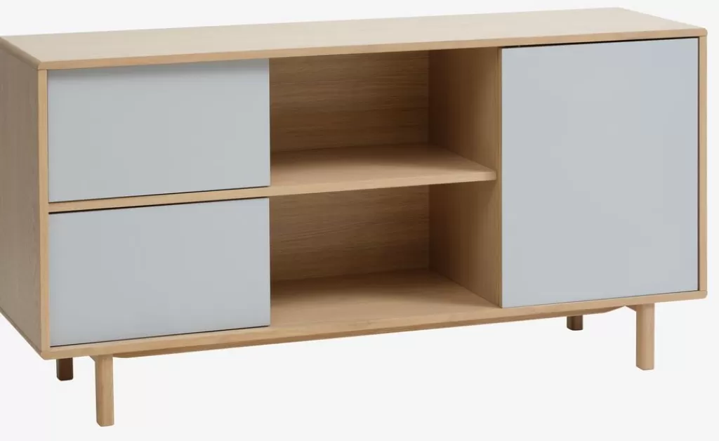 Best Sale EGEBJERG Sideboard 1 Tür 2 Schubladen grau/eiche