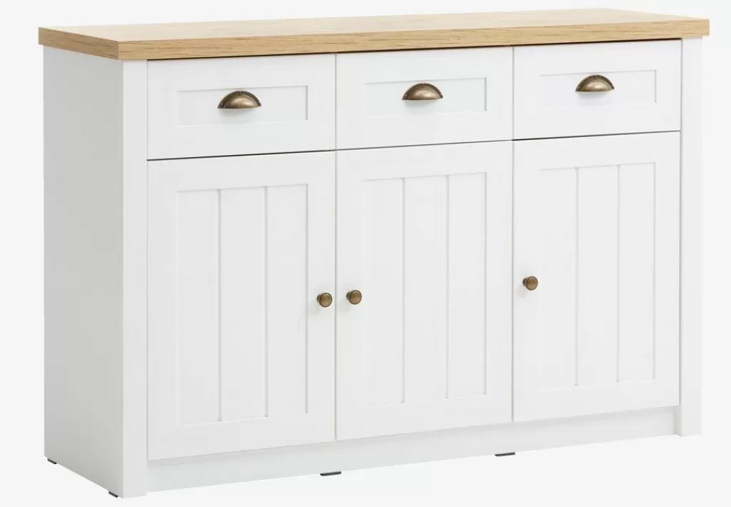 Flash Sale MARKSKEL Sideboard 3 Türen /eiche Weiß