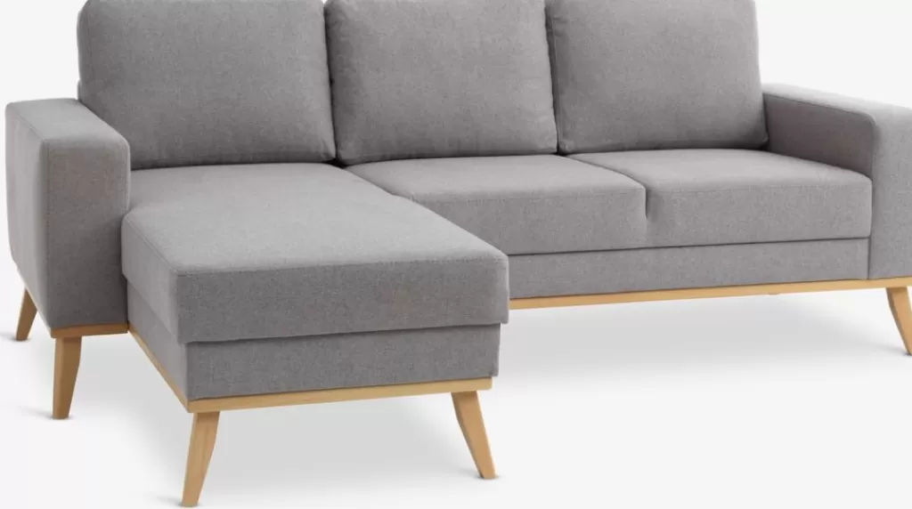 Store ARENDAL Sofa Chaiselongue hellgrau