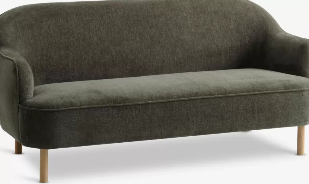 Clearance BREDAL Sofa 2.5-Sitzer olivgrün/eichefarben