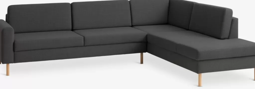 Discount SVALBARD Sofa Ecke offen rechts Dunkelgrau