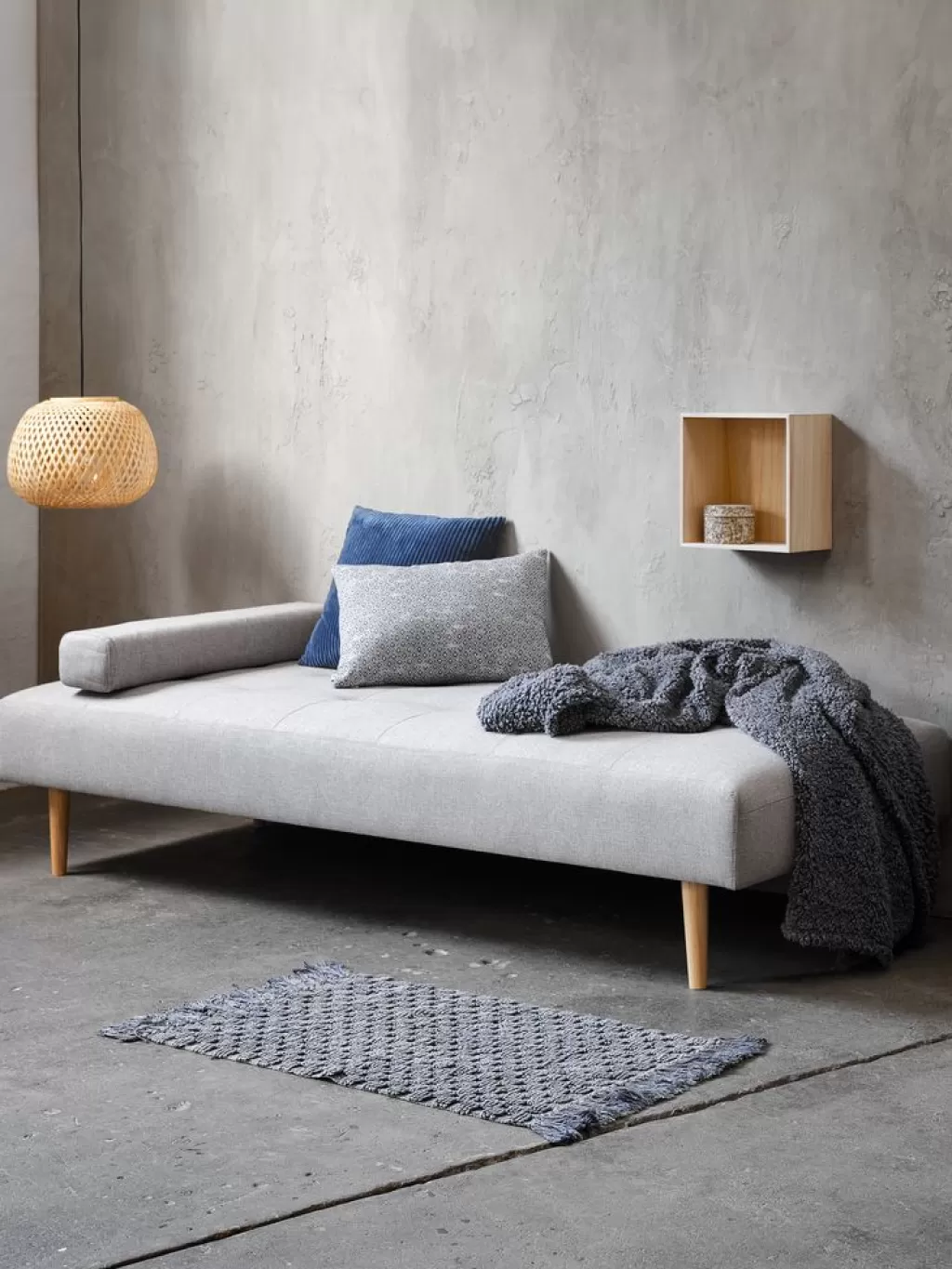 Flash Sale NOREFJELL Tagesbett 200x80 Stoff /eichefarben Hellgrau